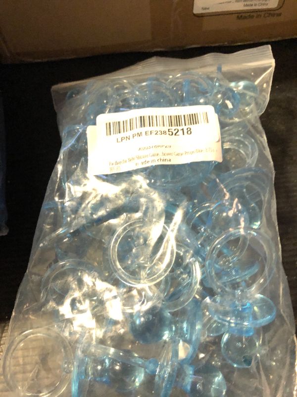 Photo 1 of Pacifiers for Baby Shower Game, 36 Plastic Pacifiers for Baby Shower Decoration DIY, Large Size Baby Shower Pacifiers, Gender Reveal Party Table Scatter/Hunt Baby Shower Game Props(Blue, 2.75 in)