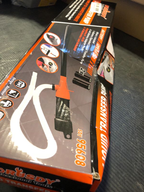 Photo 1 of HORUSDY Battery Portable Battery Operated Gas & Water Pump, Powered Fuel Transfer Pump, 2.2GPM Gasoline & Liquid Siphon Pump, Automatic Gas Pump for Gas Can & Tank, Handheld Liquid Transfer Pump