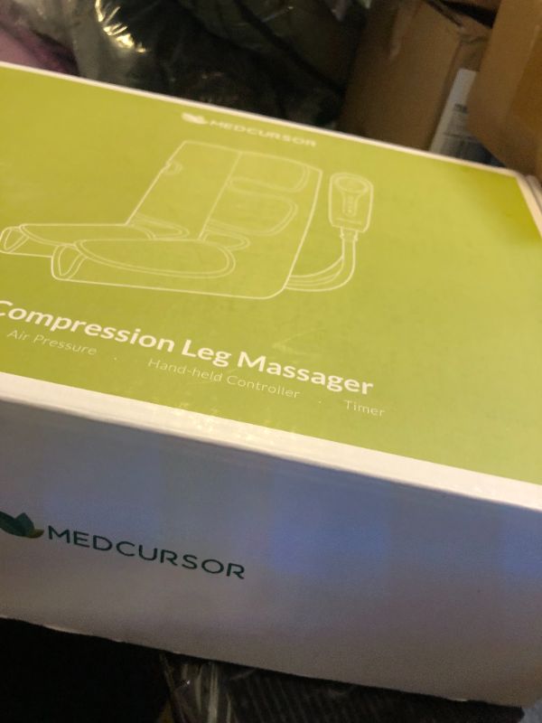 Photo 1 of Medcursor Air Compression Leg Massager, Calf and Foot Massager for Circulation and Swelling Relief, Adjustable Massage Boots for Home Office Use - 3 Modes, 3 Intensities, 2 Timers, No Heat