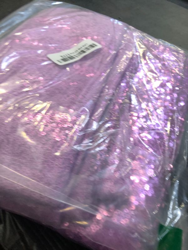 Photo 1 of B-COOL Lavender Sequin Tablecloth Lilac Wedding Party Sequin Tablecloth Classy and Elegant Tablecloth for Romantic Event or Banquet 60x102 Inch