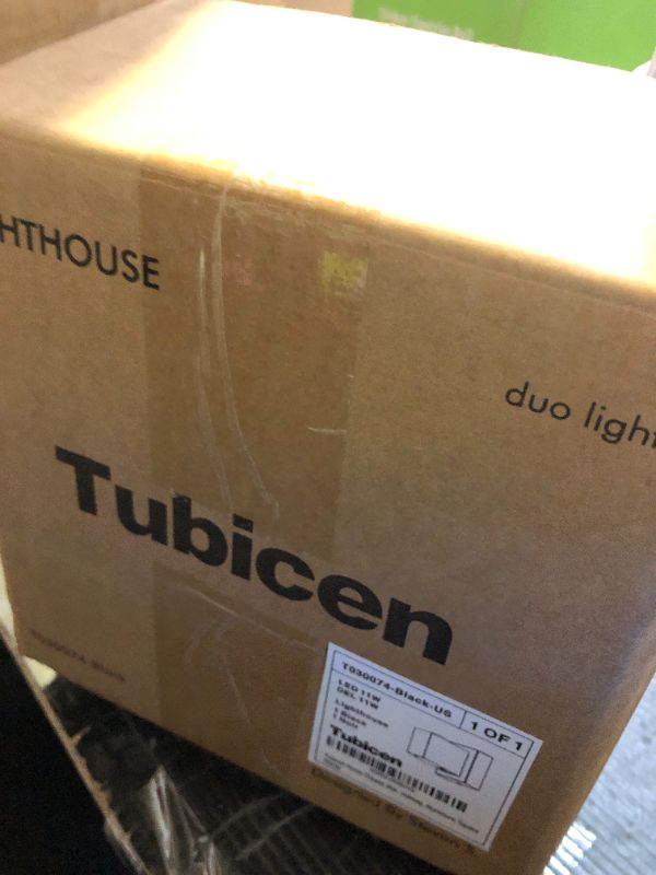 Photo 1 of Tubicen LED Dimmable Wall Sconce Indoor Black Modern Up and Down Movie Theater Sconces Wall Lighting Hardwired 10W 3000K Bright Square Wall Lights for Living Room Hallway Stairway