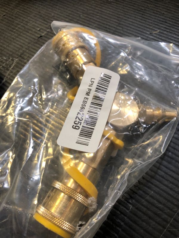 Photo 1 of DOZYANT 1/4" RV Propane Quick Connect Y Splitter Adapter with Shutoff Valve for RV Trailer and Quick Connect Propane Hose Connect to Motorhome Tabletop Grill, 2 Way 1/4 inch Quick Disconnect Kit