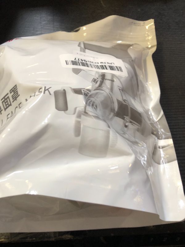 Photo 1 of Full Face CPAP Mask, Comfort Series Nasal CPAP Mask, Reuse Full Cover Mask Replacement Accessory Includes Headgear Strap, Frame, Elbow and Nasal Cushion, Covers Nose and Mouth(M)