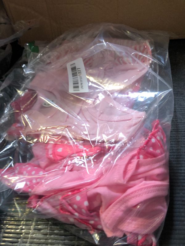 Photo 1 of Weewooday 4 Pieces Pet Dress Shirt Cute Pink Dog Sundress Printed Dog Princess Dress Puppy Summer Apparel Clothes Pet Skirt Shirt with Ruffles Cloth for Small Dogs Cats Puppy(S)