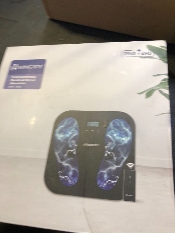 Photo 1 of Foot Massager for Neuropathy, Rechargeable EMS TENS Foot Stimulator with 10 Modes 20 Intensities for Circulation Plantar Fasciitis & Swelling Pain Relief, FSA/HSA Eligible, Gifts for Women Men-Black