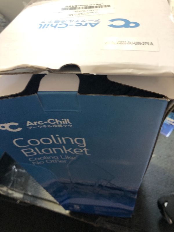 Photo 1 of Elegear Revolutionary Cooling Blanket King Absorbs Heat to Keep Body Cool for Night Sweats, Arc-Chill 3.0 Cool Fiber Q-Max>0.5 for Hot Sleepers, Lightweight Summer Cold Blankets for Sleeping, Blue