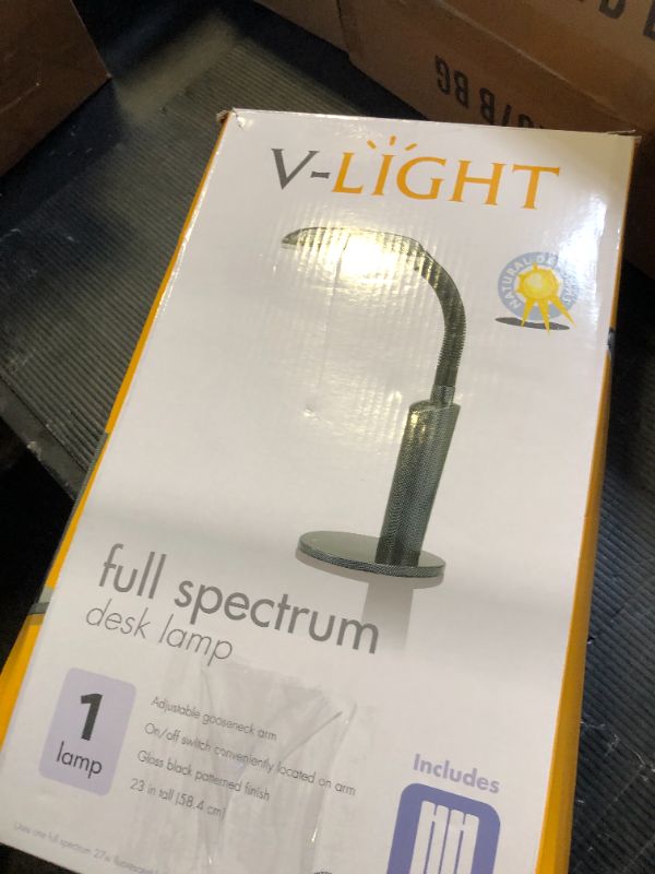Photo 1 of V-Light Desk Lamp, LED Lamp, Reading Lamp with Adjustable Gooseneck Arm, Daylight Effect Office Lamp, Table Light, Black