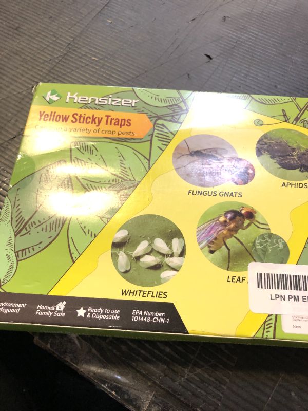 Photo 1 of Kensizer 50-Pack Fruit Fly Trap, Yellow Sticky Gnat Traps Killer for Indoor/Outdoor Flying Plant Insect Like Fungus Gnats, Whiteflies, Aphids, Leaf Miners - 6x8 in, Twist Ties Included