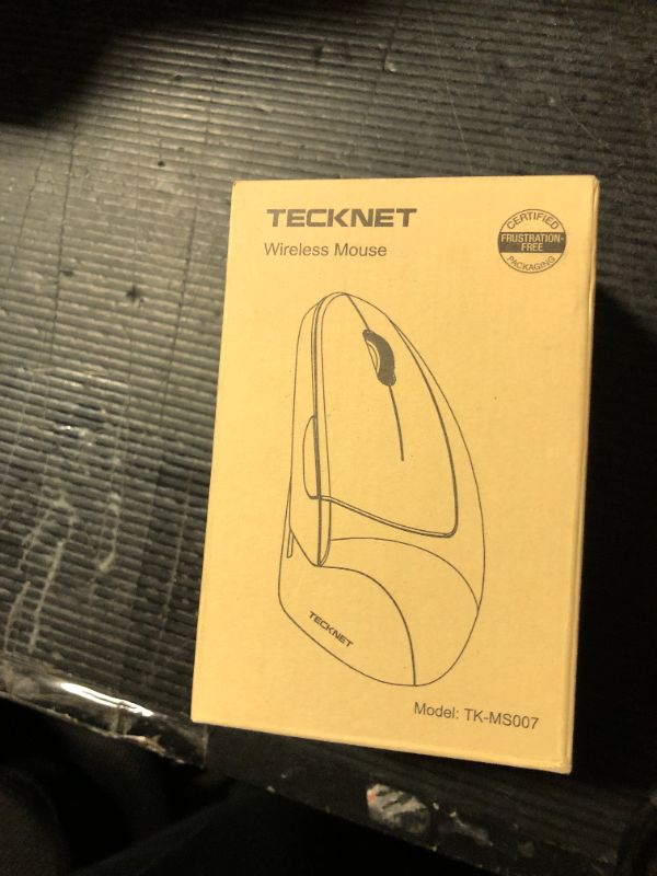 Photo 1 of TECKNET Ergonomic Mouse, Wireless Bluetooth Vertical Mouse, 4800 DPI Optical Tracking, 6 Adjustable DPI, Quiet Clicks, 2.4GHz with USB A Receiver, 6 Buttons, Wide Compatibility - Black