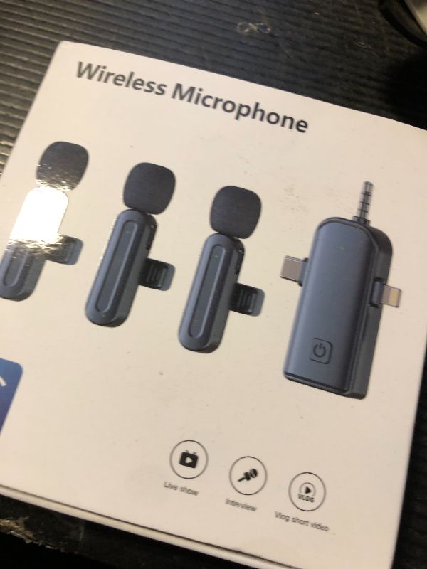 Photo 1 of AWSENS 3 in 1 Wireless Lavalier Microphones for iPhone,Android,USB-C,Camera,Built-in Reduction ChipNoise,Plug-Play, 2.4G Ultra-Low Delay Mini Microphone for Interview/tiktok/Vlog/YouTube(3 MIC)