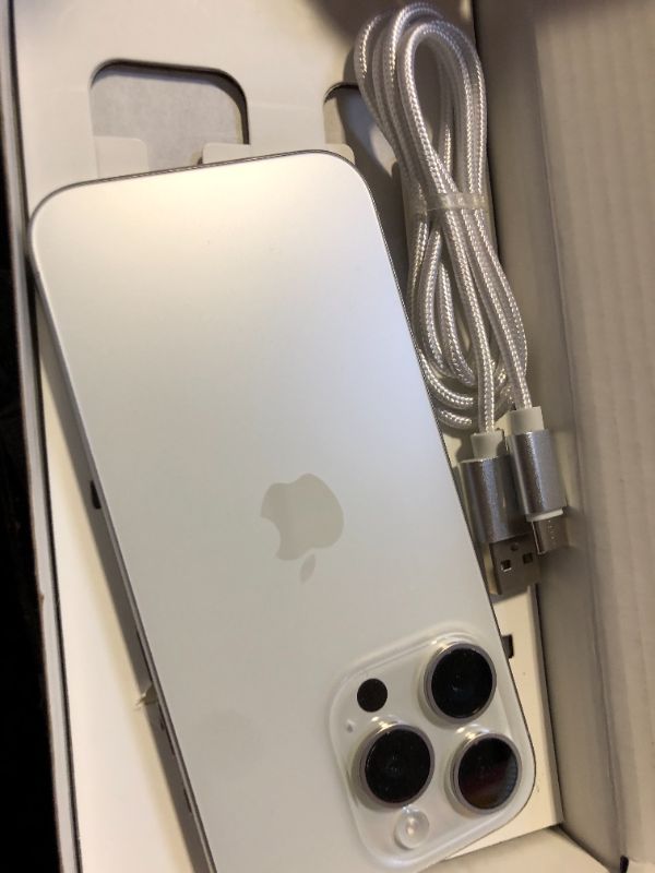 Photo 1 of Apple iPhone 15 Pro, US Version, 128GB, White Titanium - Unlocked (Renewed Premium)