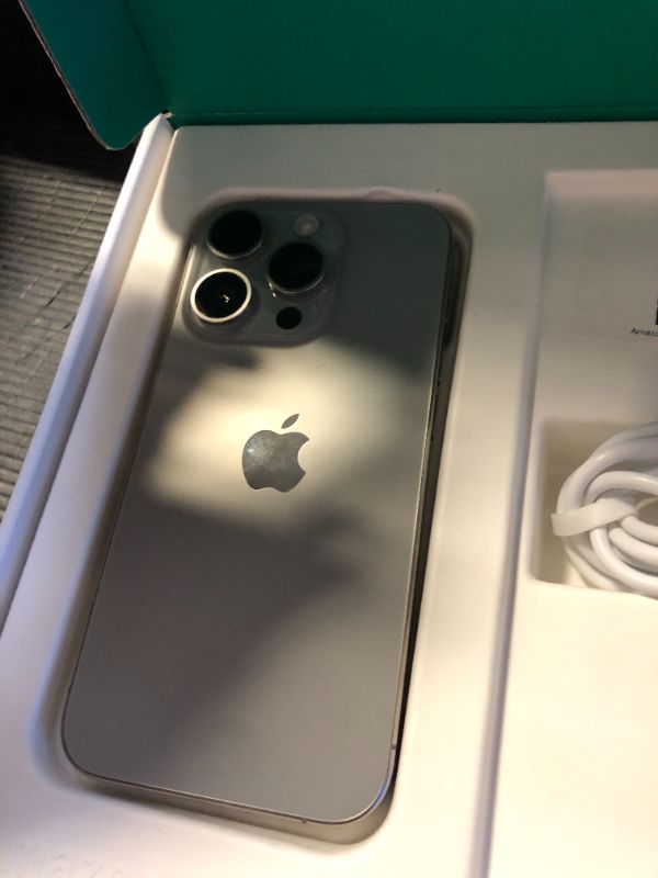 Photo 1 of Apple iPhone 15 Pro, 128GB, Natural Titanium - Unlocked (Renewed Premium)