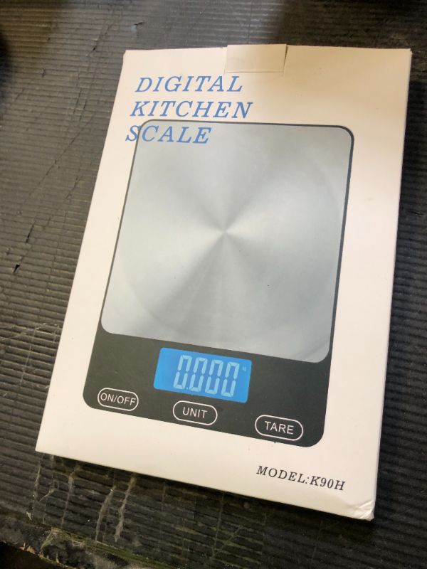 Photo 1 of Food Scale -33lb Digital Kitchen Scale for Food Ounces Grams Rechargeable 304 Stainless Steel,Batteries and Type-C Charging | Perfect for Meal Prep, Cooking, and Baking, Black
