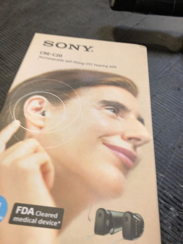 Photo 1 of Sony CRE-C20 Self-Fitting OTC Hearing Aids for Mild to Moderate Hearing Loss, Prescription-Grade Sound Quality, Compact Virtually Invisible Design, Customizable App, and Rechargeable Battery