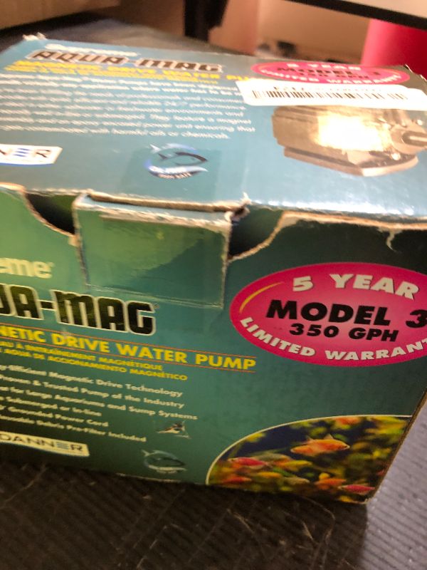 Photo 1 of Danner Manufacturing, Inc., Supreme Aqua-Mag 350 GPH Magnetic Drive Water Pump, 02513