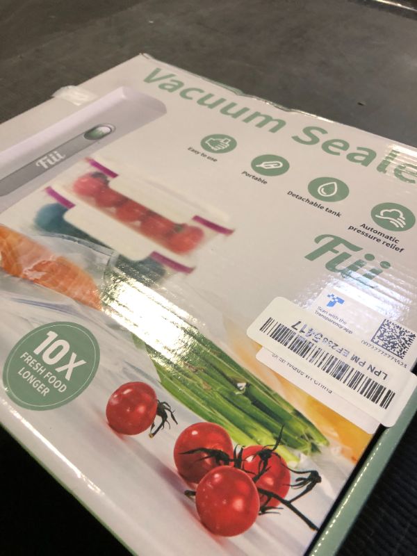 Photo 1 of Fiii Vacuum Sealer with 30 Reusable Bags for Food, Powerful Handheld Vacuum Sealer Machine with Visible Water Tank, One Touch Kitchen Storage and Preservation, white & gray