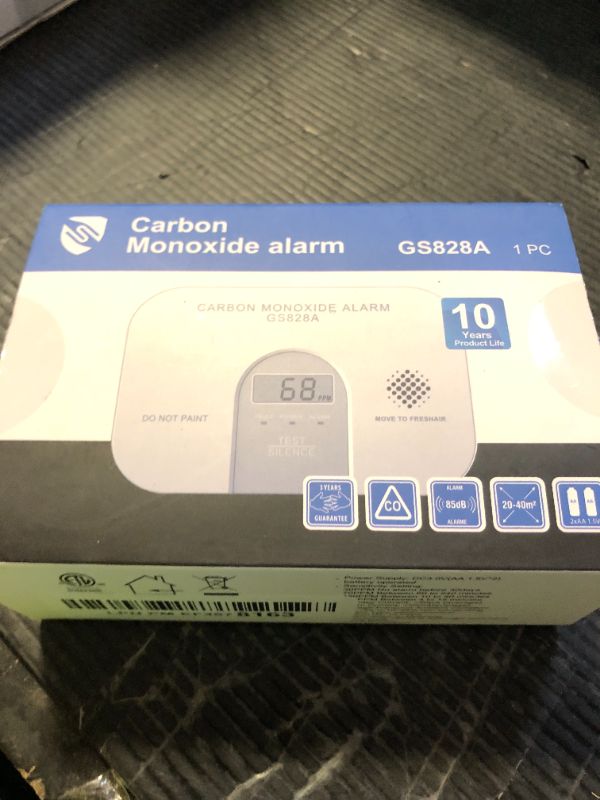 Photo 1 of Siterwell Carbon Monoxide Detectors, 10 Year Product Life CO Detector with LCD Digital Display and Sound Warning, ETL Listed, Carbon Monoxide Detectors Battery Operated for Home School Office, 1-Pack