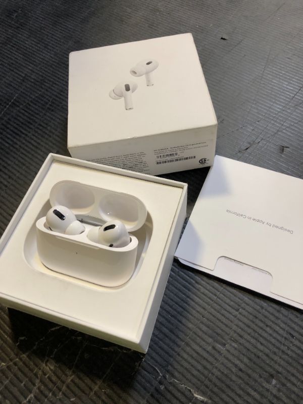 Photo 1 of Apple AirPods Pro (2nd Generation) Wireless Ear Buds with USB-C Charging, Up to 2X More Active Noise Cancelling Bluetooth Headphones, Transparency Mode, Adaptive Audio, Personalized Spatial Audio