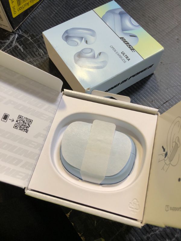 Photo 1 of Bose Ultra Open Bluetooth Earbuds, True Wireless Earbuds with OpenAudio for Awareness, Clip On Design for Comfort, Immersive Audio, Up to 48 Hrs of Playtime, Moonstone Blue - Limited Edition Color
