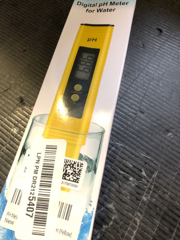 Photo 1 of PH Meter for Water Hydroponics Digital PH Tester Pen 0.01 High Accuracy Pocket Size with 0-14 PH Measurement Range for Household Drinking, Pool and Aquarium