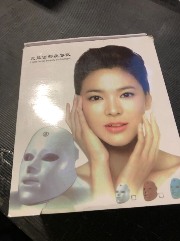 Photo 1 of MOLAMOYA Led Light Therapy Mask, 7 Color Led Face Mask Light Therapy, Face Light therapy Device, Red Light Therapy, Adapt All Skin, Diminish Spots, Remove Wrinkles, Red light face mask