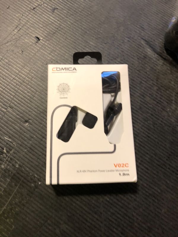 Photo 1 of COMICA XLR Pin Microphone CVM-V02C XLR Clip Microphone Unidirectional Lavalier Microphone 48V Phantom Power Video Microphone for Canon/Sony/Panasonic Camcorder Microphone Zoom H4n H5 H6 Tascam DR-40