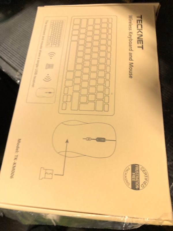 Photo 1 of TECKNET Wireless Keyboard and Mouse Combo, Mini Cordless Computer Keyboard and Mouse Set 2.4GHz, Silent Adjustable 1600 DPI, Quiet Click, Lag-Free for Computer, Laptop, PC, Windows, Mac, Chrome OS