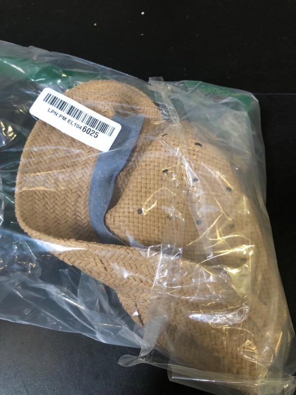 Photo 1 of LLmoway Boys Fedora Hat Lightweight Breathable Handmade Sun Straw Hats for Kid Play Stage Brown 4-6T