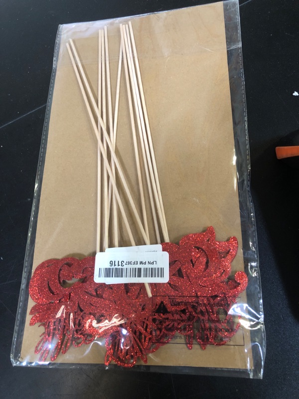 Photo 1 of 10 PCS Red Class of 2025 Graduation Centerpieces for Tables & Cake Toppers