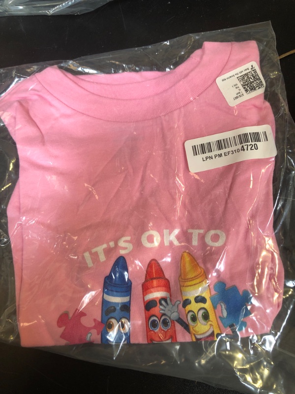 Photo 1 of InGENIUS World Autism Awareness Day Gifts Autism Awareness It's Ok To Be Different Autistic Be Unique pink Kids T-Shirt