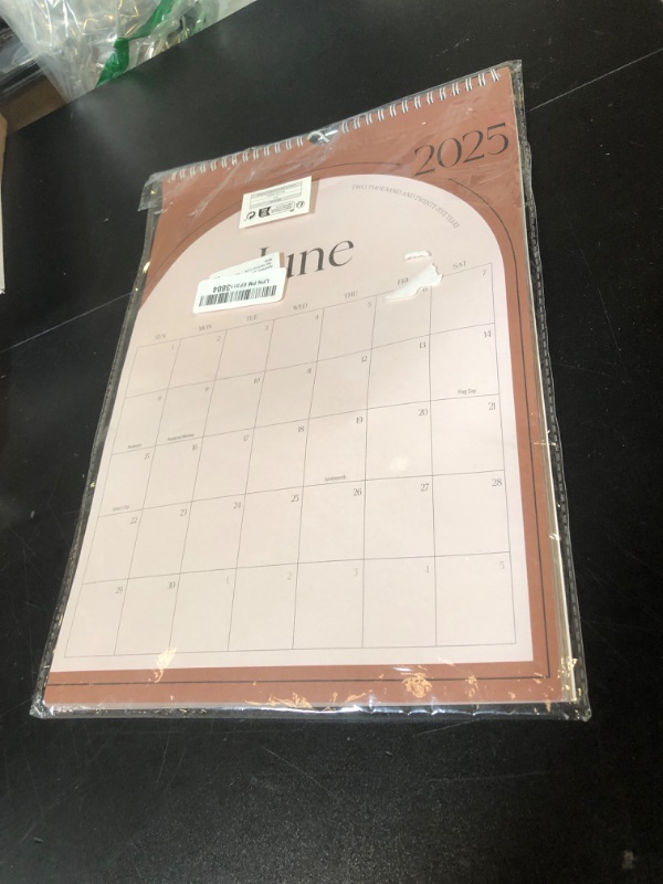 Photo 1 of Aesthetic Wall Calendar 2025, 20 Monthly Vertical Calendar May 2025 to December 2026, 15" x 10" Modern Wall Hanging Calendar for School, Home, Office for Monthly Organizing & Planning (Brown)