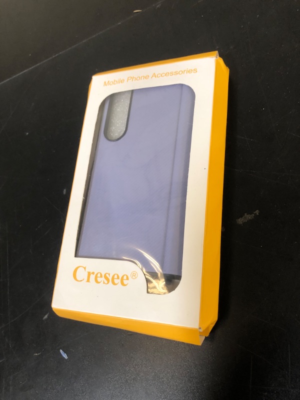 Photo 1 of Cresee Case for Samsung Galaxy Z Fold 4 (2022) Magnetic Hinge Cover Protection, Slim Fit Hard PC + PU Protective Phone Case for Galaxy Z Fold4 5G - Lavender