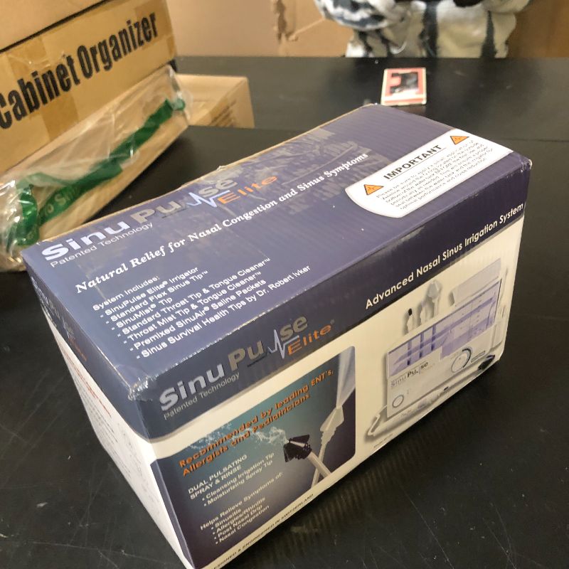 Photo 1 of SinuPulse Elite Advanced Nasal Irrigation System with 30 SinuAir Saline Packets, Pulsating Nasal Congestion Relief & Sinus Rinse Machine, More Effective Than Neti Pot or Nose Spray