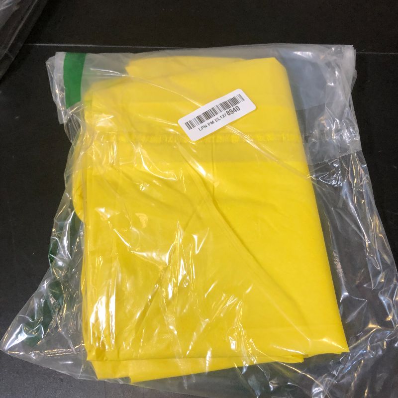 Photo 1 of Smiry Rectangle Tablecloth, Elastic Fitted Flannel Backed Vinyl Tablecloths for 4ft Folding Tables, Waterproof Wipeable Table Covers for Indoor, Outdoor, Picnic and Camping (Yellow, 30"x48")