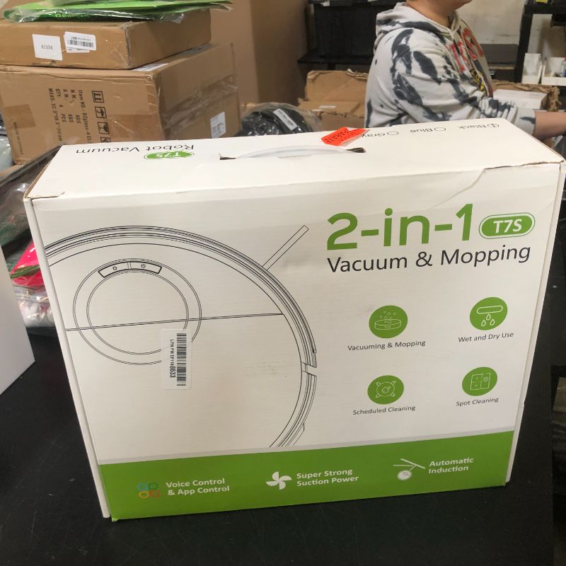 Photo 1 of Robot Vacuum and Mop Combo, 2 in 1 Mopping Robot Vacuum Cleaner with 2000Pa Max Suction, Wi-Fi/App/Remote, Schedule, Self-Charging Slim Robotic Vacuum, Ideal for Pet Hair, Low-Pile Carpet, Hard Floor