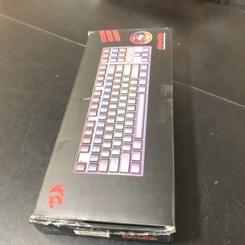 Photo 1 of Redragon K552 Mechanical Gaming Keyboard, 87-Key Compact, LED Gaming Keyboard with Red Switches, Anti-Ghosting, Metal Frame for PC Gaming & Typing, Beginner-Friendly (Black)
