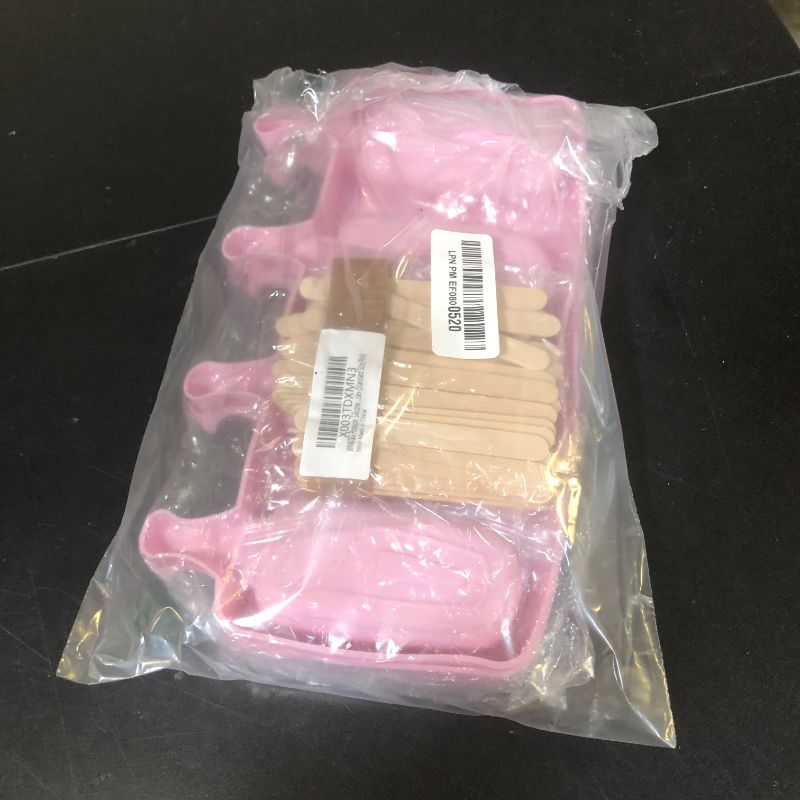 Photo 1 of WMKGG Popsicle Silicone Molds Set, 2 PCS Ice Cream Molds with 50 Wooden Sticks for Cake Pop, Ice Pop, Cakesicles (Standard Size/Pink)