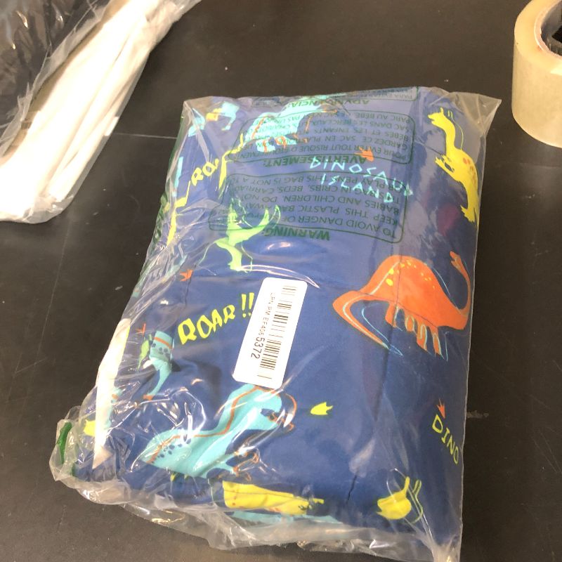 Photo 1 of Kivik Weighted Blanket 3lbs, Blue Dinosaur Weighted Blankets, Cute Small Weighted Blankets 3 Pounds, Washable Soft Heavy Blanket Throw for All-Season, 36x48 Inches Blue