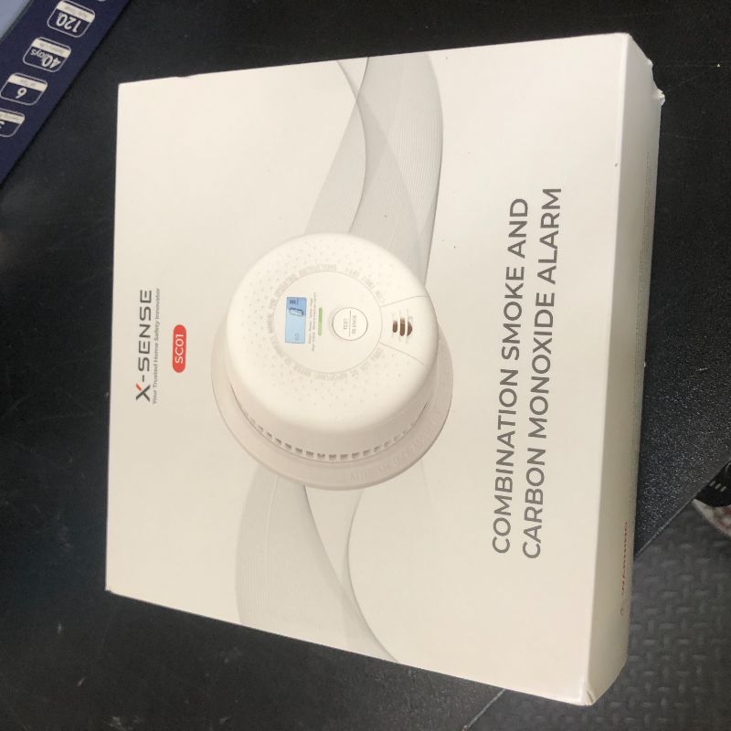 Photo 1 of X-Sense  Detector Carbon Monoxide Detector Combo, 10-Year Battery Smoke Detector with Display, Standalone Model SC01, Single Pack