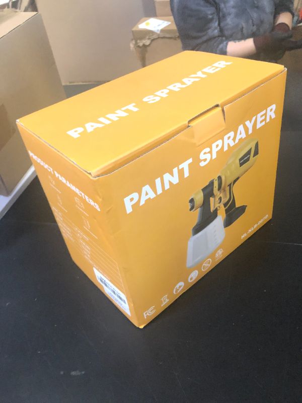 Photo 1 of Cordless Paint Sprayer Compatible with Dewalt 20V Max Battery(No Battery), Spray Paint Guns with 5 Copper Nozzles, Electric Spray Gun for House Painting, Paint Sprayers for Walls Indoor, Fence