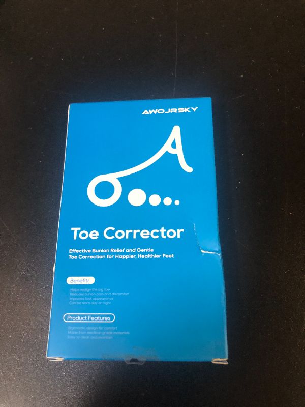 Photo 1 of Awojrsky Bunion Corrector for Women Big Toe Straightener Bunion Corrector for Men, Relief splints Reduce Pain and Correct Toe Alignment, Brace Day/Night, fit for R/L,Washable(Black)