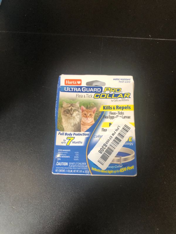 Photo 1 of Hartz UltraGuard Pro Flea & Tick Collar for Cats and Kittens, 7 Month Flea and Tick Prevention and Protection, 1 Collar