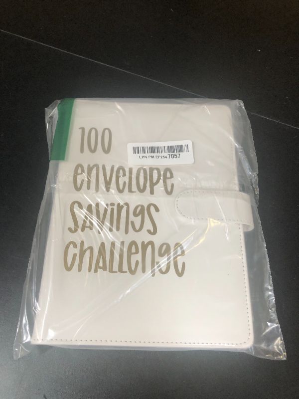 Photo 1 of 100 Envelopes Money Saving Challenge, 100 Envelope Challenge Binder, Easy and Fun Way to Save $5,050, Savings Challenges Budget Book Binder with Cash Envelopes for Office,Home,School (White)