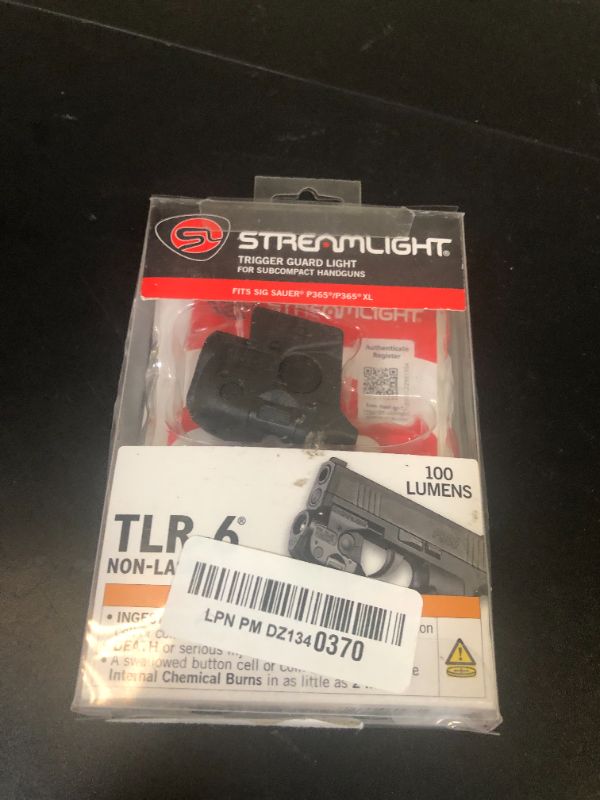 Photo 1 of Streamlight 69285 TLR-6 100-Lumen Tactical Weapon Light Designed Exclusively and Solely for Sig Sauer P365/P365 XL, Black