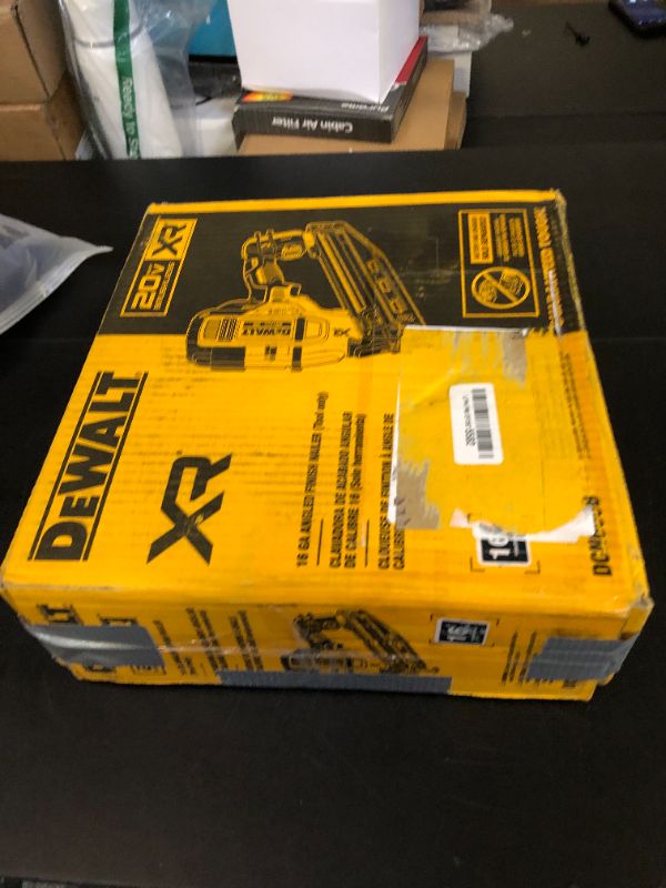 Photo 1 of DEWALT 20V MAX* Finish Nailer, Angled, 16GA, Tool Only (DCN660B)