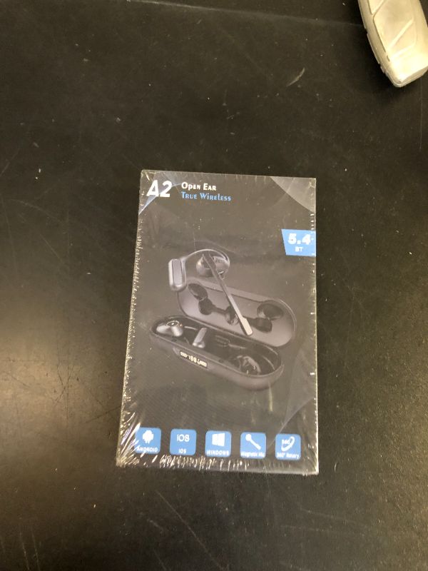 Photo 1 of BANIGIPA Open Ear Headphones w/Detachable Boom Mic, Bluetooth 5.4 Headset w/Noise Canceling Microphone, True Wireless Earbuds w/Charging Case for Working, Lightweight & Mute, Multipoint Connection