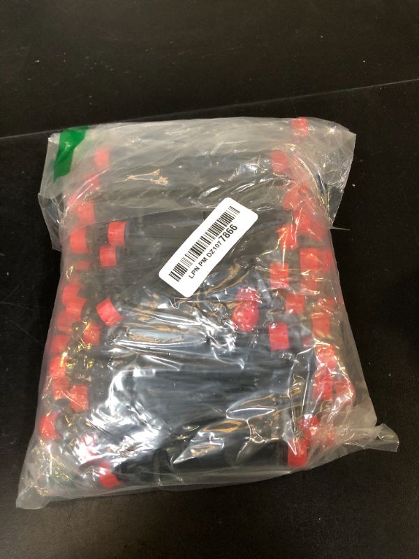 Photo 1 of La Farah 100pcs Drip Irrigation Emitters for 1/4" Drip Irrigation Tubing,Adjustable 360 Degree Water Flow Drippers on 5" Arrow Stake, Garden Irrigation Drippers for (4-7mm) Watering System Kit