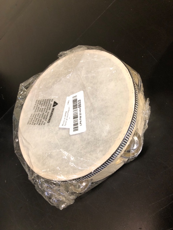 Photo 1 of Tambourine for Church 8 inch Hand Held Drum Bell Birch Metal Jingles Percussion Musical Educational Drum Instrument for KTV Party Kids Games by Musfunny (8 inch)