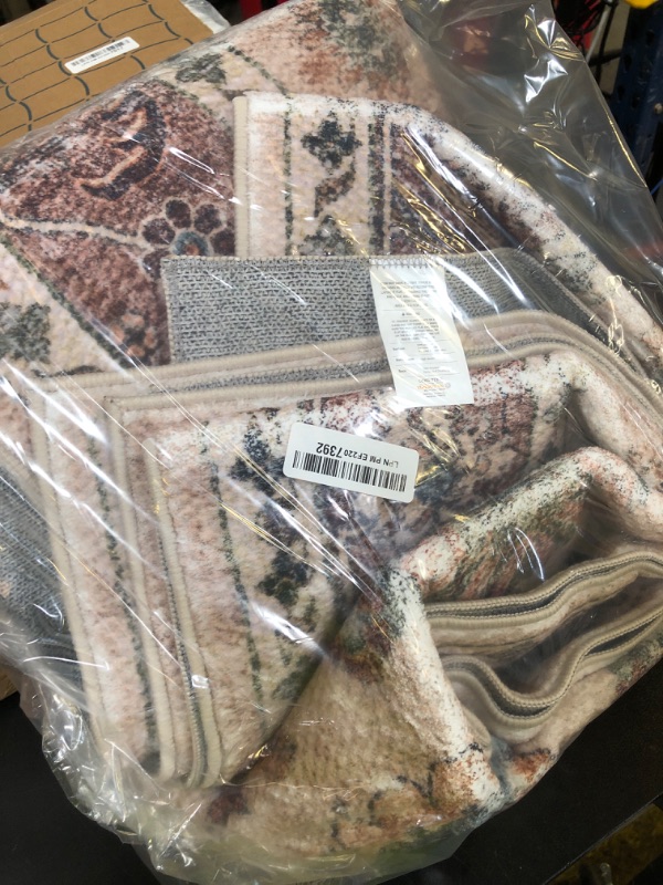 Photo 1 of Domitapis Area Rug 5×7, Large Vintage Boho Rug,Ultra-Soft Low Pile, Washable, Non Slip,Stain Resistant, Carpet for Living Room Bedrooms Playroom Office Kitchen,Brow/Moss