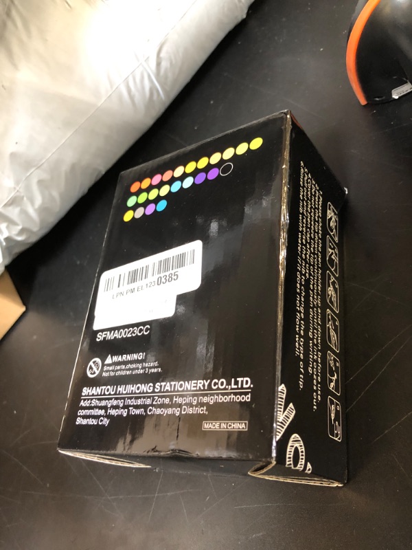 Photo 1 of SFAIH 24 Colors Chalk Markers [1s Wet Wipe] - No Residue, Liquid Chalk Markers for Blackboard, Calendar, Windows, Glass, Bistro, Stores, Zero Dust, 6mm Reversible Tip, With Highlighter Color Marker